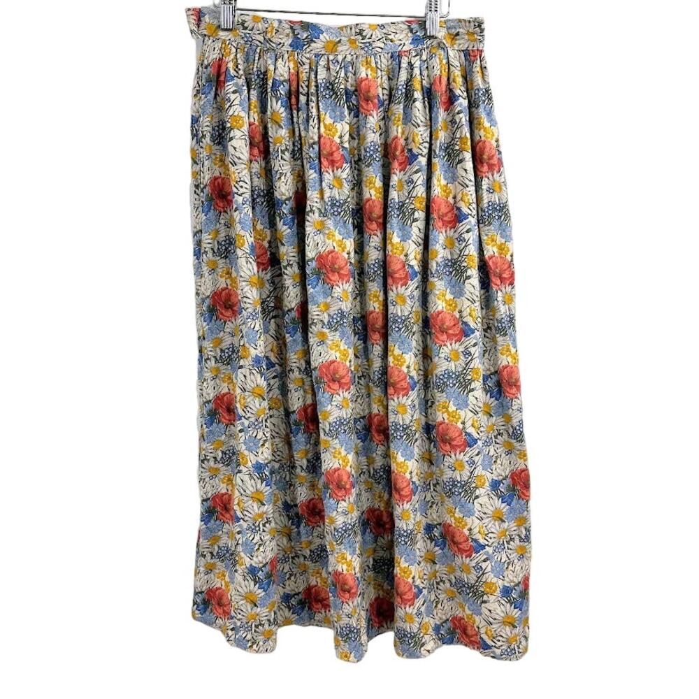 Rehli Tracht‎ Vintage Floral Maxi Skirt size 40 or 28 waist
